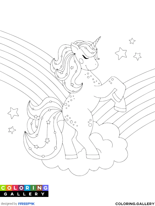 Unicorn Runs After Rainbow