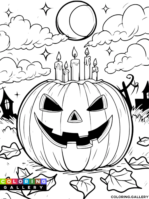 Pumpkin with Candles